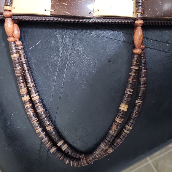 Vintage coconut shell handbag - Picture 6 of 7